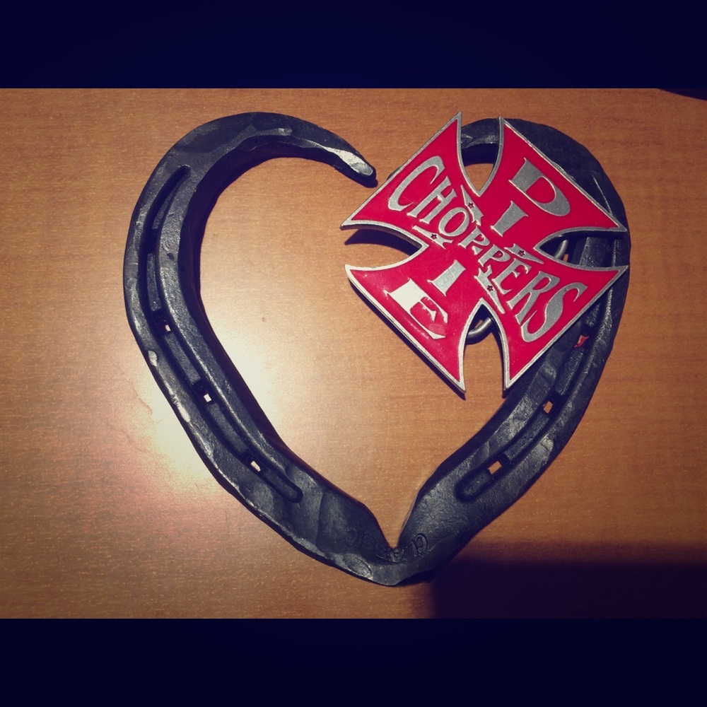 Red Chopper Belt Buckle